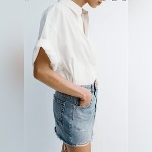 ZARA…. Ripped TRF Denim Mini Skirt